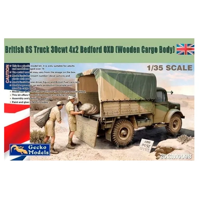 ak-interactive-1-35-british-gs-truck-bedford-oxd-30cwt-4x2-wooden-cargo-body-kit image 1