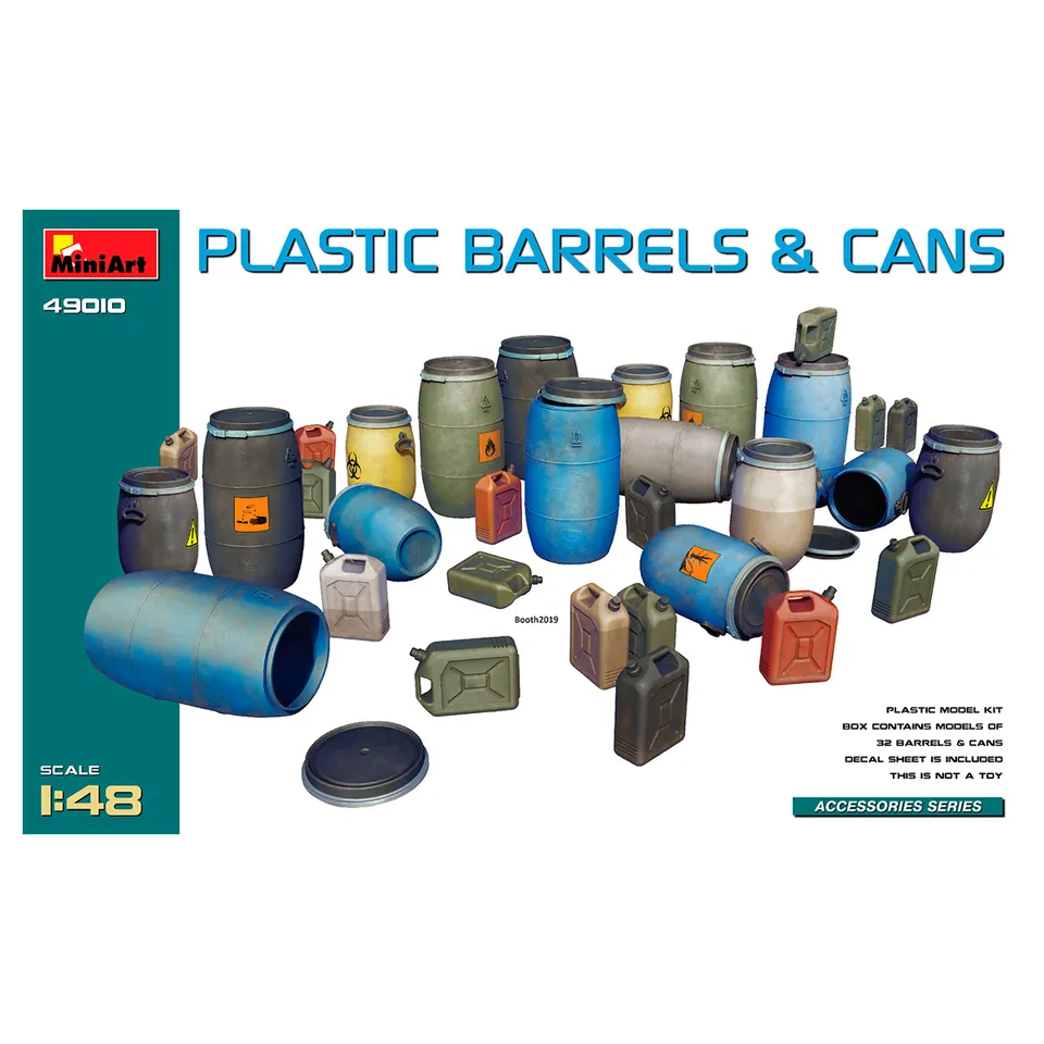 ak-interactive-1-48-plastic-barrels-cans-set-di-barili-e-taniche-in-plastica-per image 1