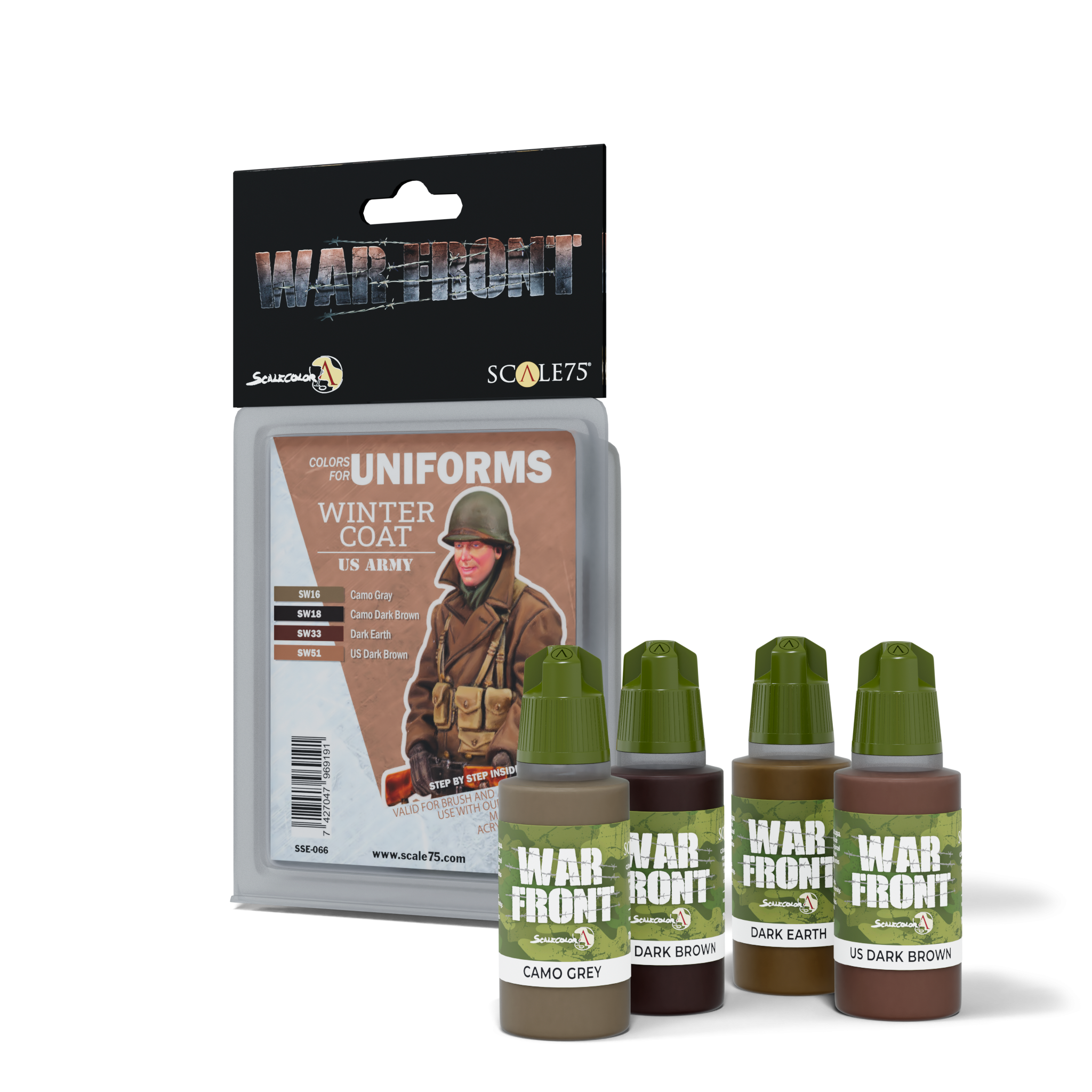 scale75-warfront-winter-coat-us-army-set-4-pitture-acriliche-17ml-seconda-guerra image 1