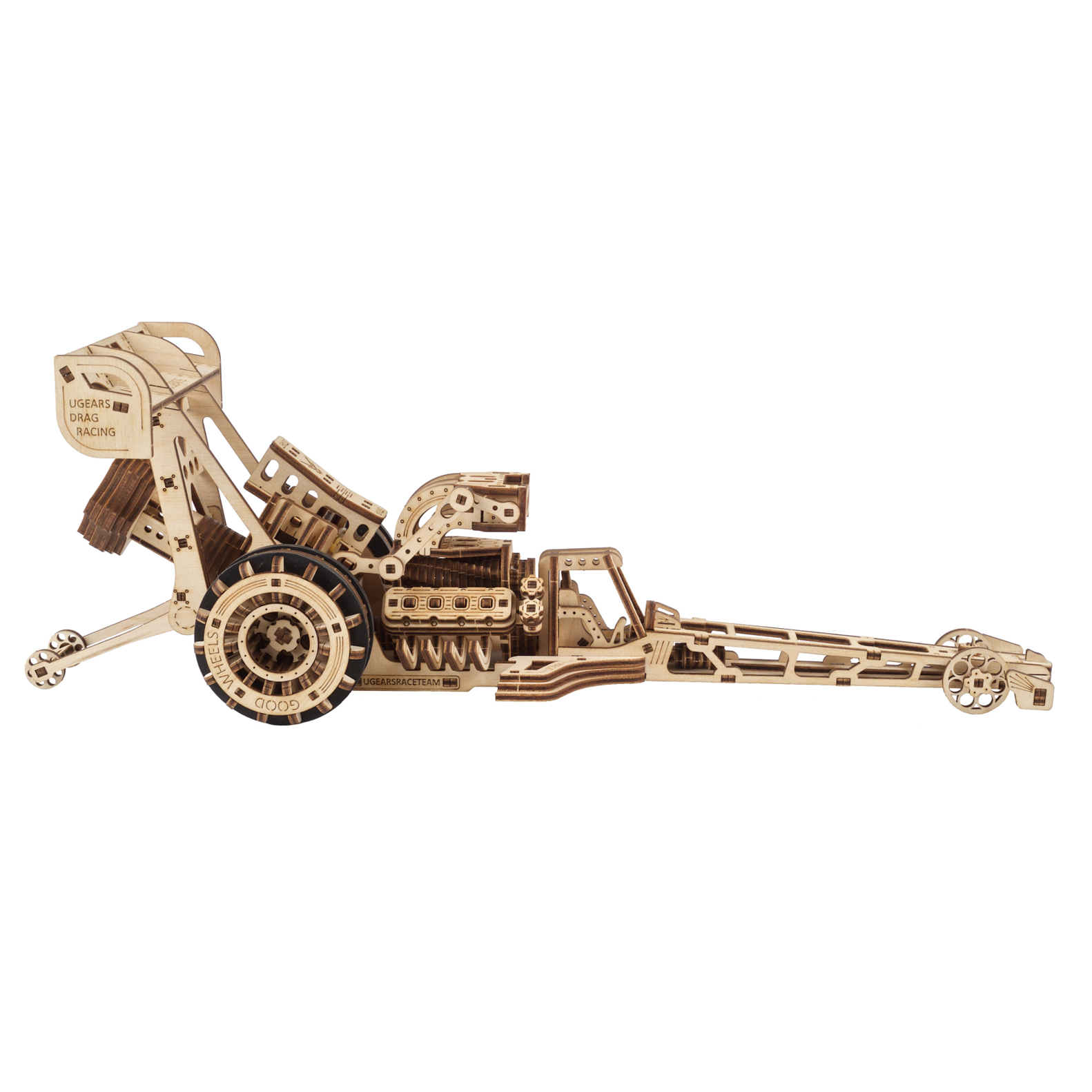 ugears-top-fuel-dragster-auto-da-corsa-dragster-in-legno-da-costruire image 3