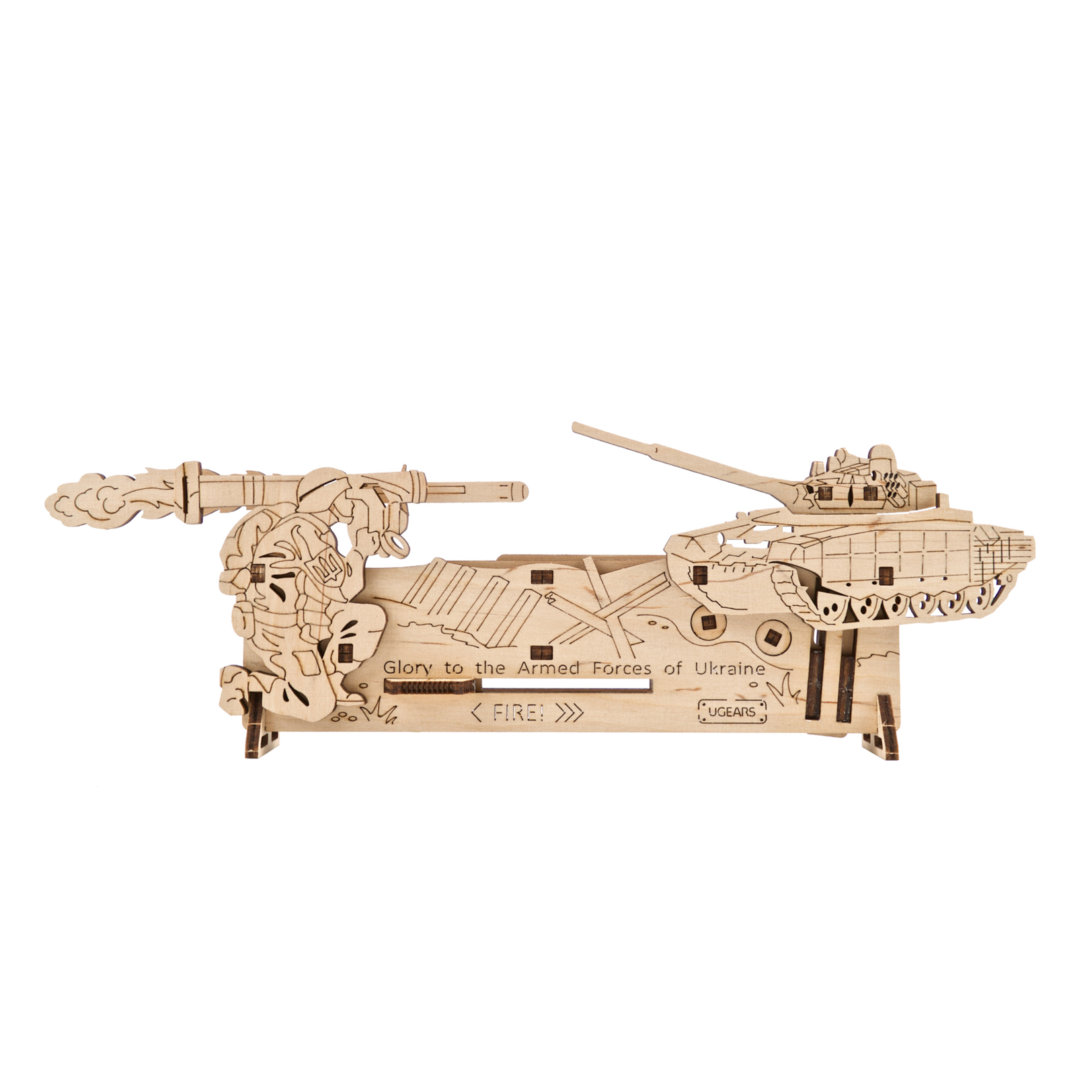 ugears-fire-and-forget-mini-modello-meccanico-in-legno-age-of-bravery-da-costrui image 1