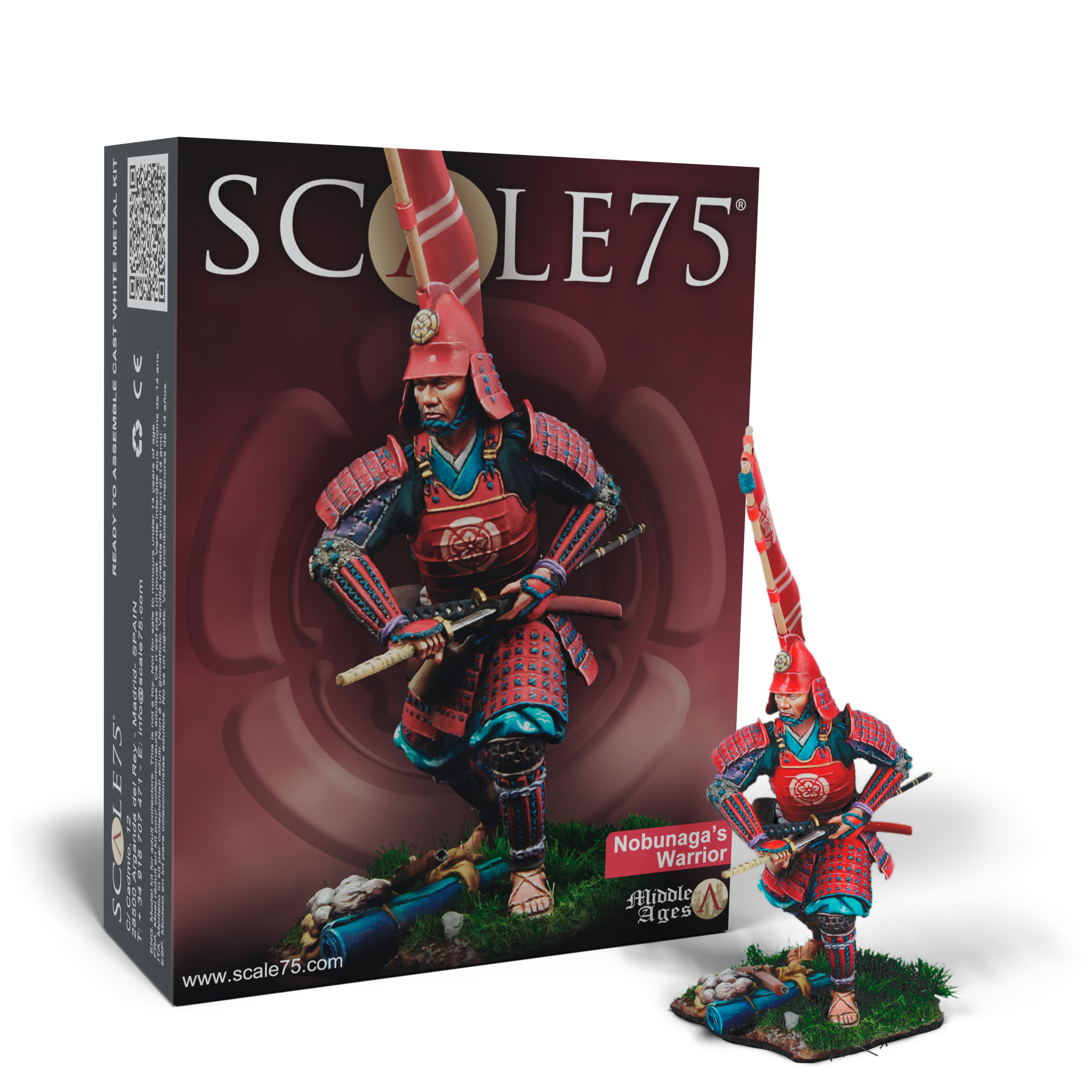 scale75-nobunaga-warrior-figura-metallo-bianco-75mm-warfront image 1