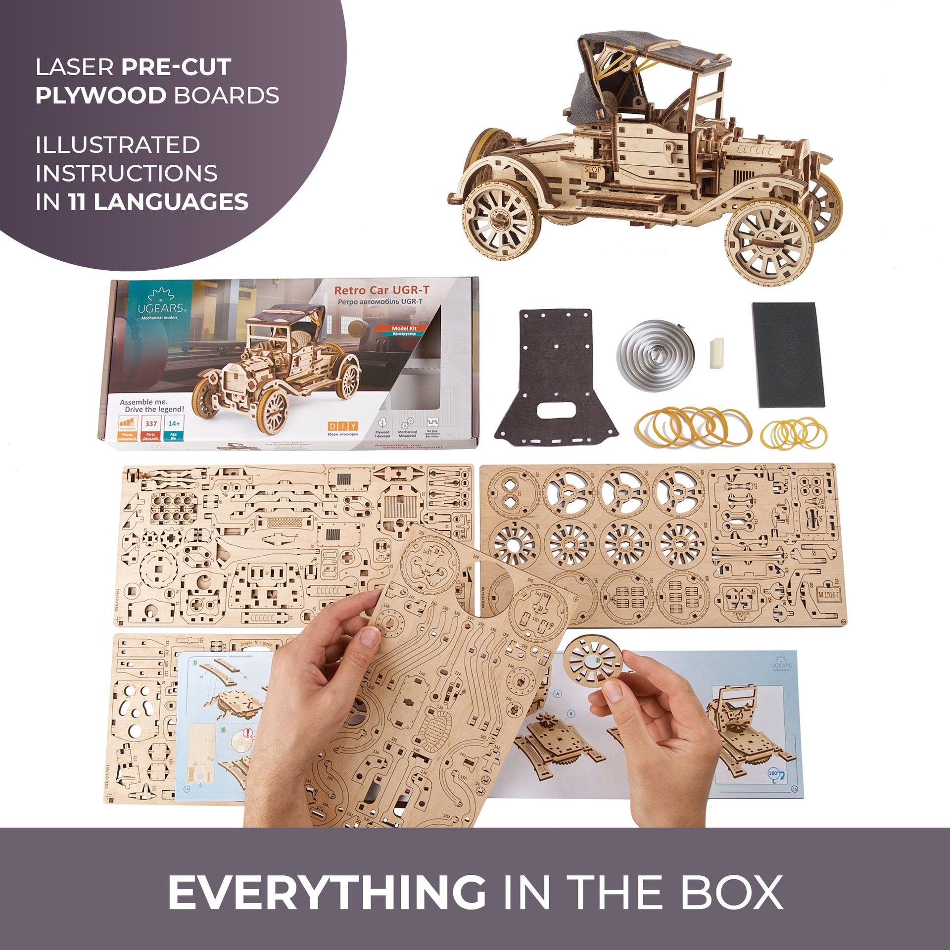 ugears-retro-car-ugr-t-kit-di-modellismo-in-legno-da-costruire image 6