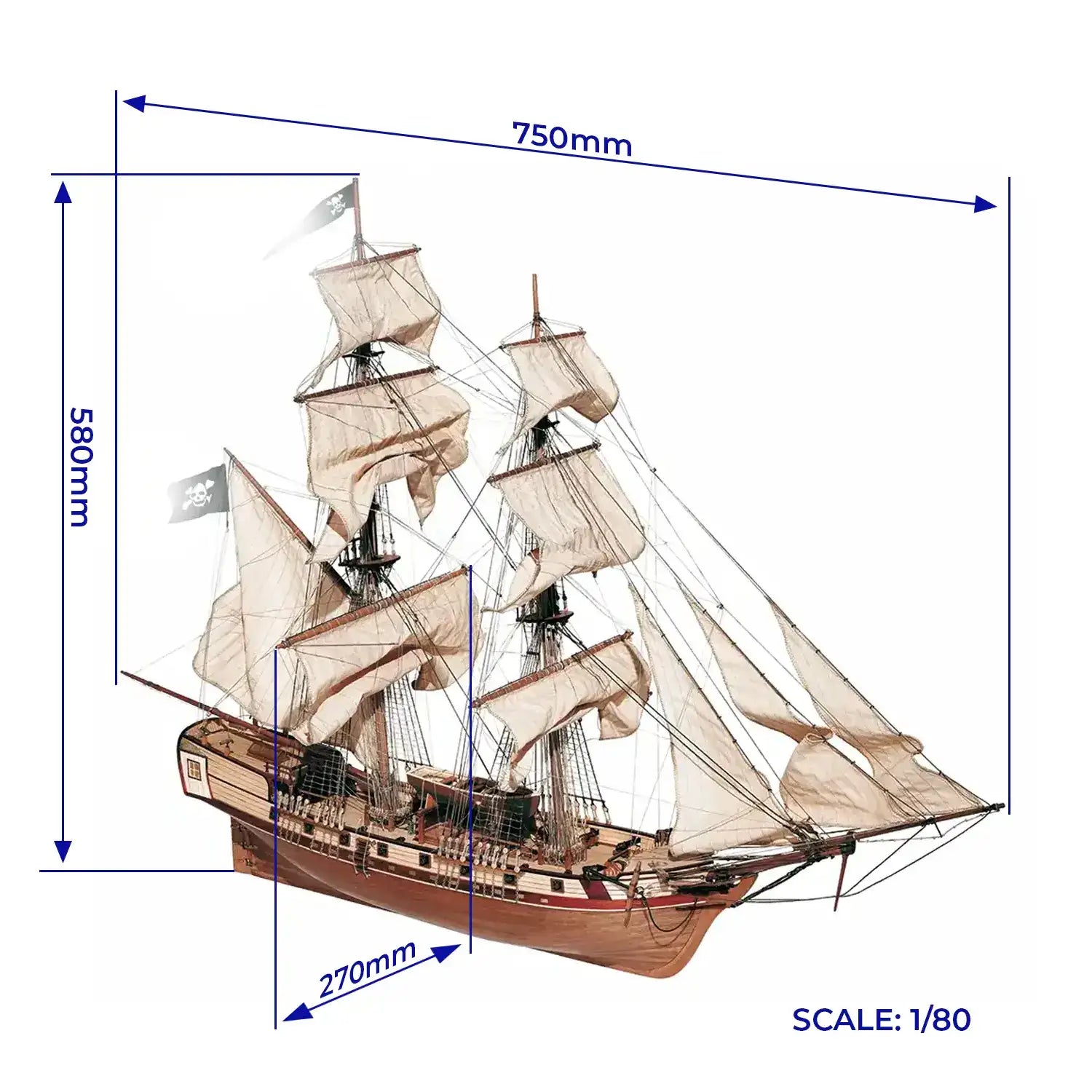 occre-corsair-kit-modellino-brigantino-corsaro-in-legno image 3