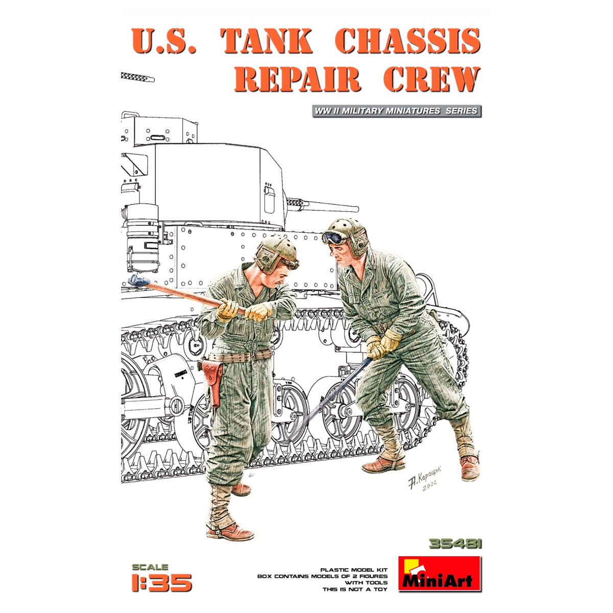 ak-interactive-u-s-tank-chassis-repair-crew-kit-di-modellismo-figure-1-35 image 1