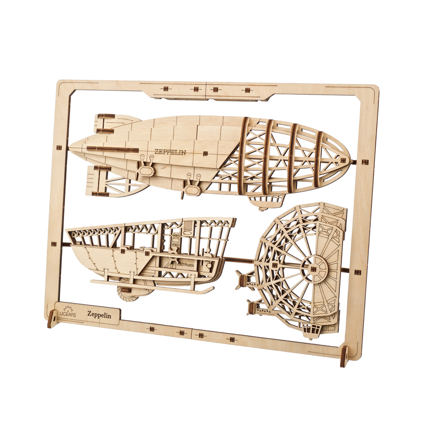 ugears-zeppelin-puzzle-2-5d-in-legno-serie-u-mini image 2