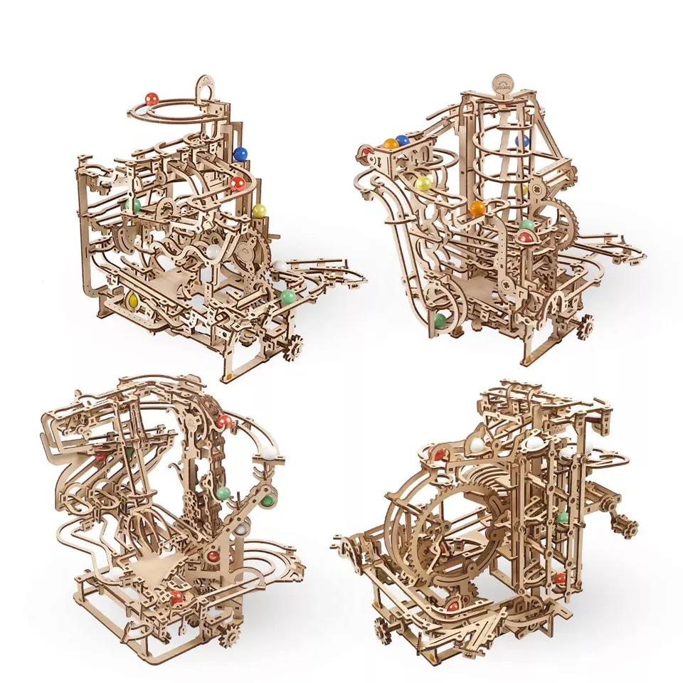 ugears-marble-runs-set-4-in-1-piste-per-biglie-in-legno image 1