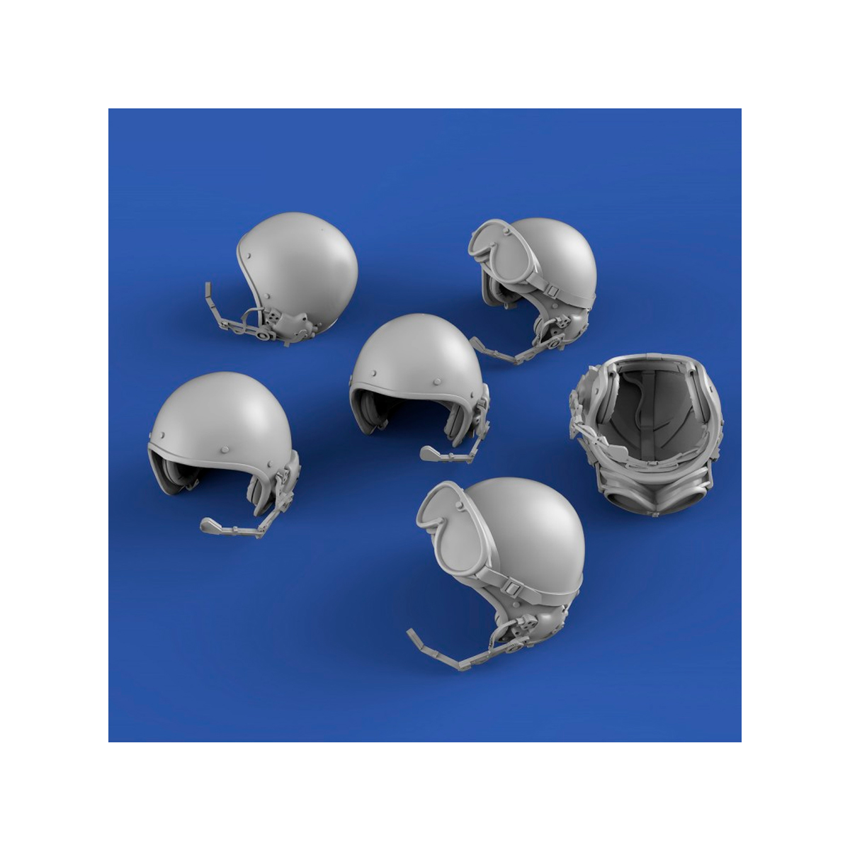 ak-interactive-u-s-cvc-t56-6-helmets-set-vietnam-scala-1-35-set-di-elmetti-per-m image 2