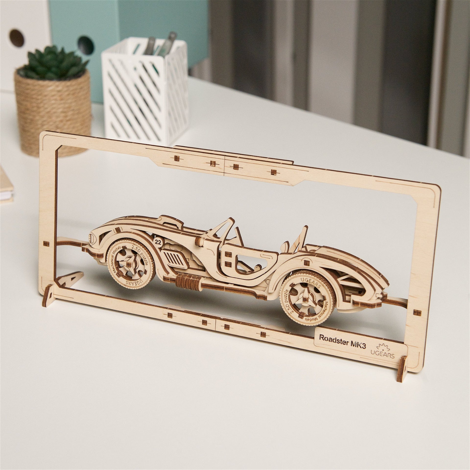 ugears-roadster-mk3-2-5d-puzzle-quadro-auto-muscle-in-legno image 7