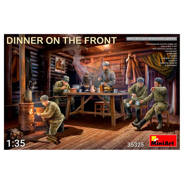 ak-interactive-dinner-on-the-front-1-35-scena-di-figura-da-costruire-e-dipingere image 1