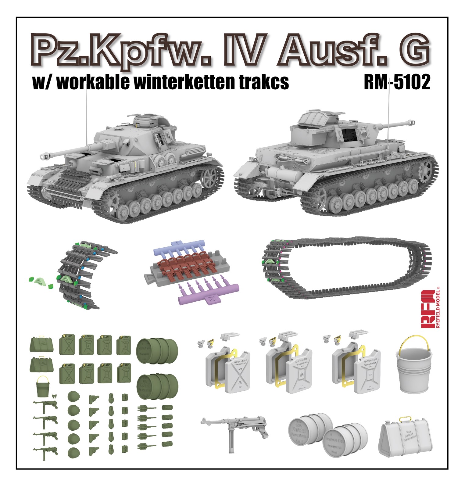 ak-interactive-1-35-pz-kpfw-iv-ausf-g-kit-di-modellismo-con-winterketten-funzion image 2