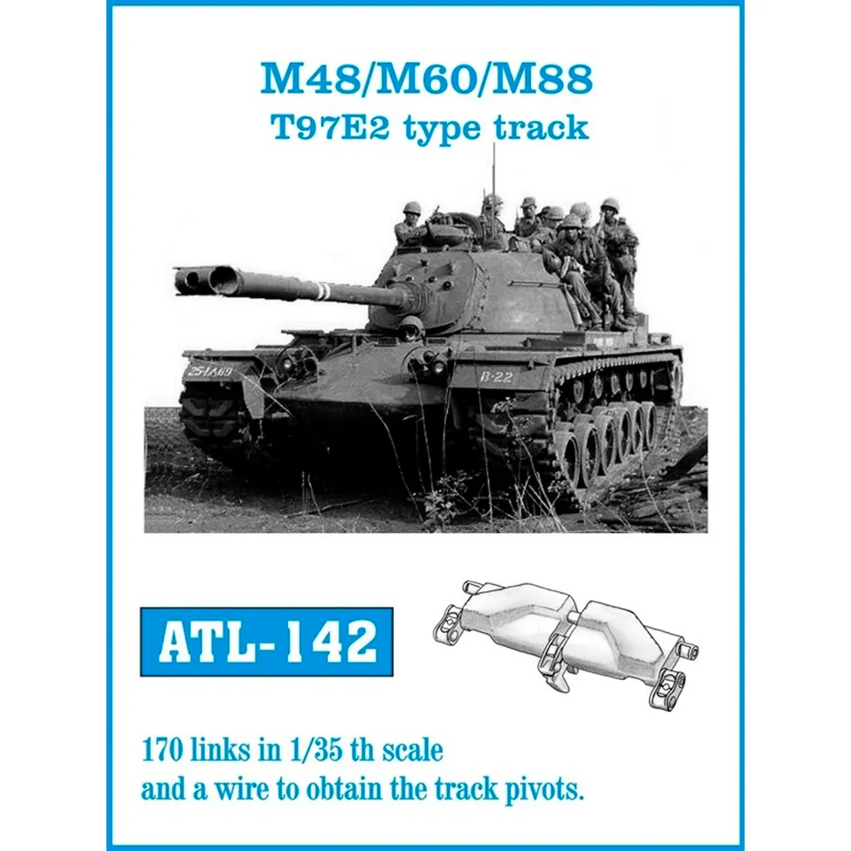 ak-interactive-1-35-metal-tracks-m48-m60-m88-t97e2-cingoli-in-metallo image 1