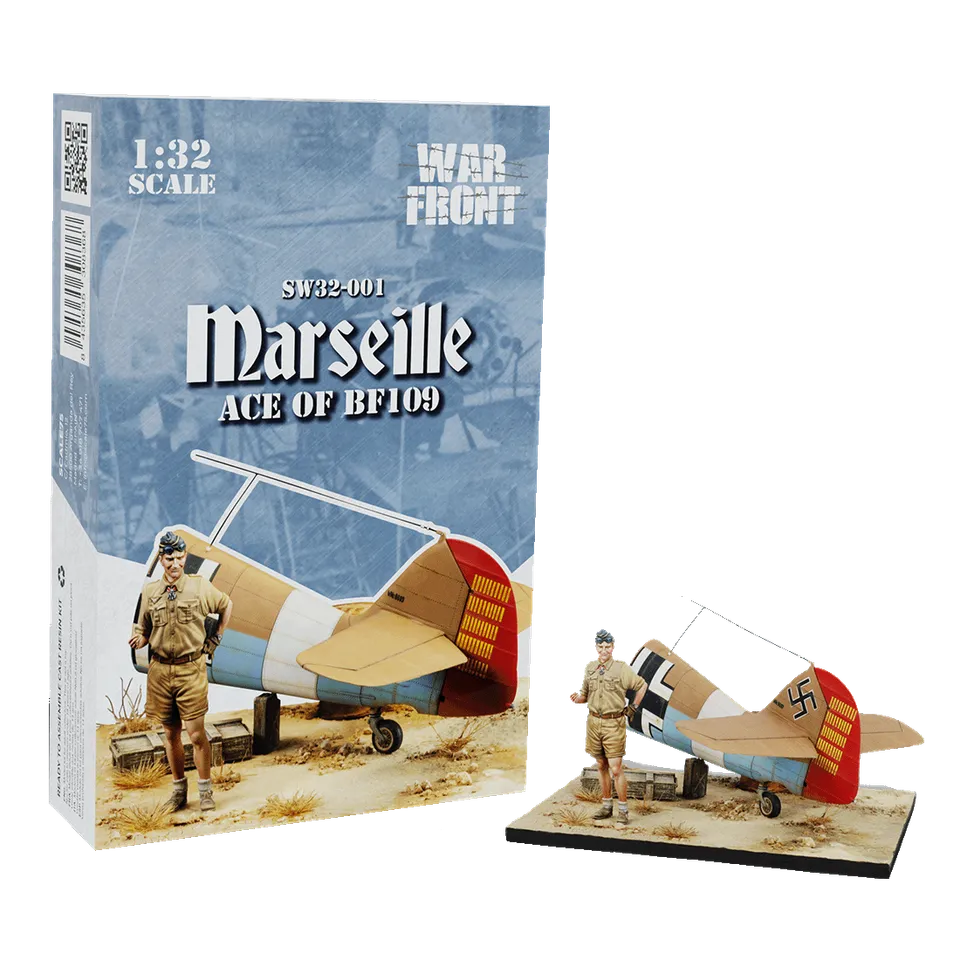 scale75-warfront-marseille-ace-of-bf109-1-32-scena-pilota-e-coda-bf109-da-diping image 1