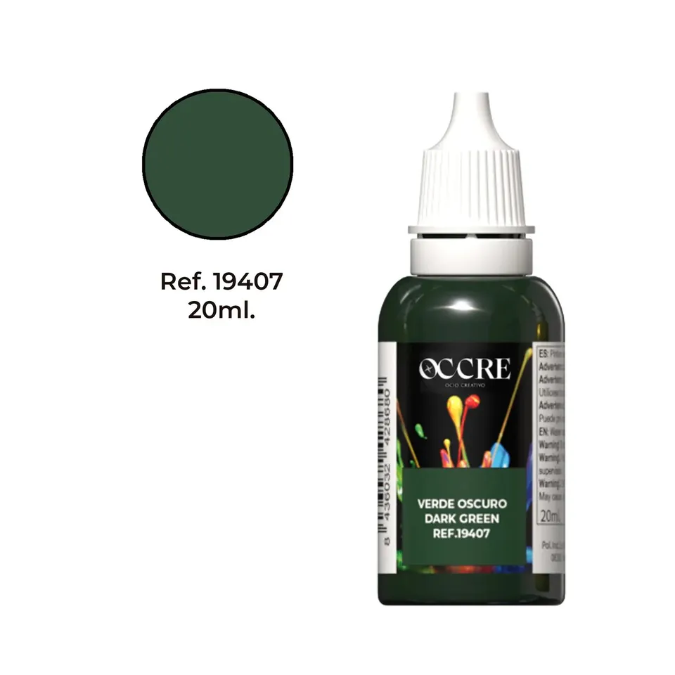 occre-vernice-acrilica-verde-scuro-20-ml-colore-per-modellismo image 1