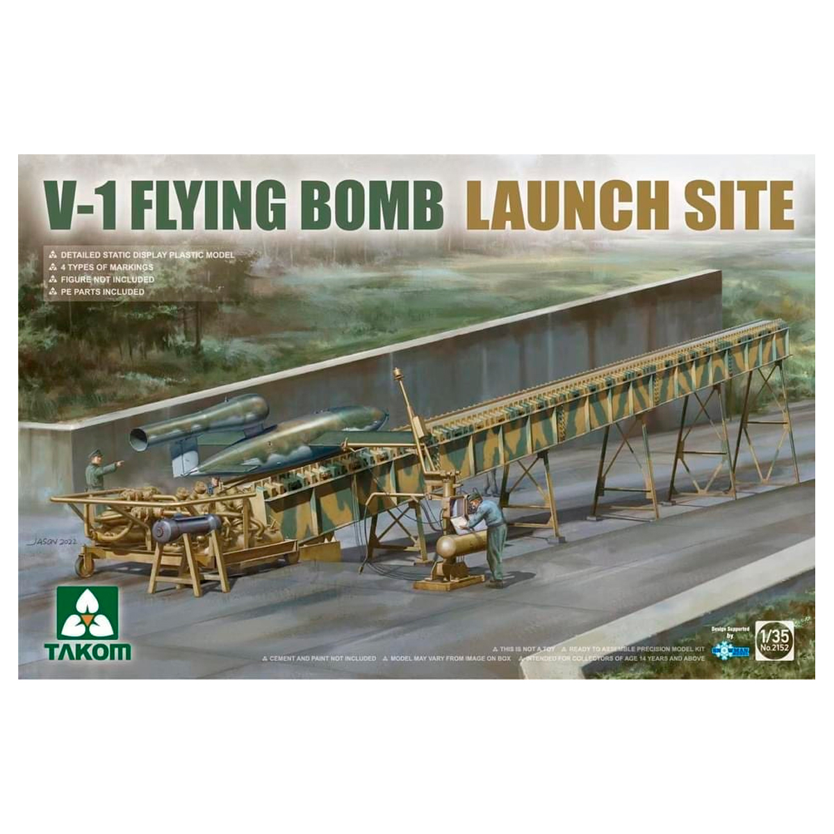 ak-interactive-1-35-v-1-flying-bomb-launch-site-kit-modellismo-base-di-lancio-v- image 1