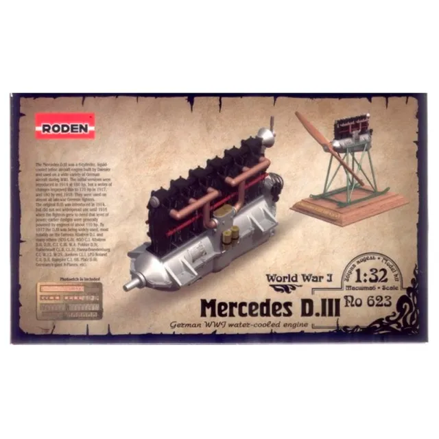 ak-interactive-mercedes-d-iii-160-hp-german-wwi-engine-1-32-motore-aereo image 1