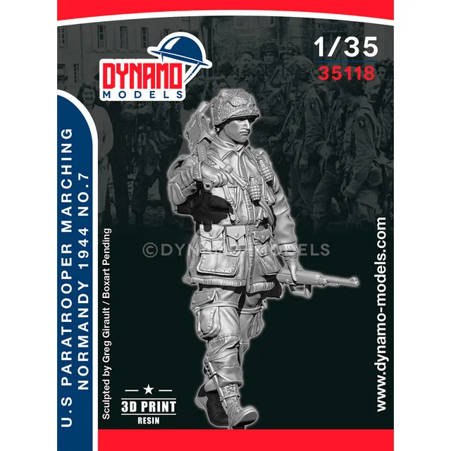 ak-interactive-1-35-u-s-paratrooper-mg-marching-normandy-1944-no-7 image 1