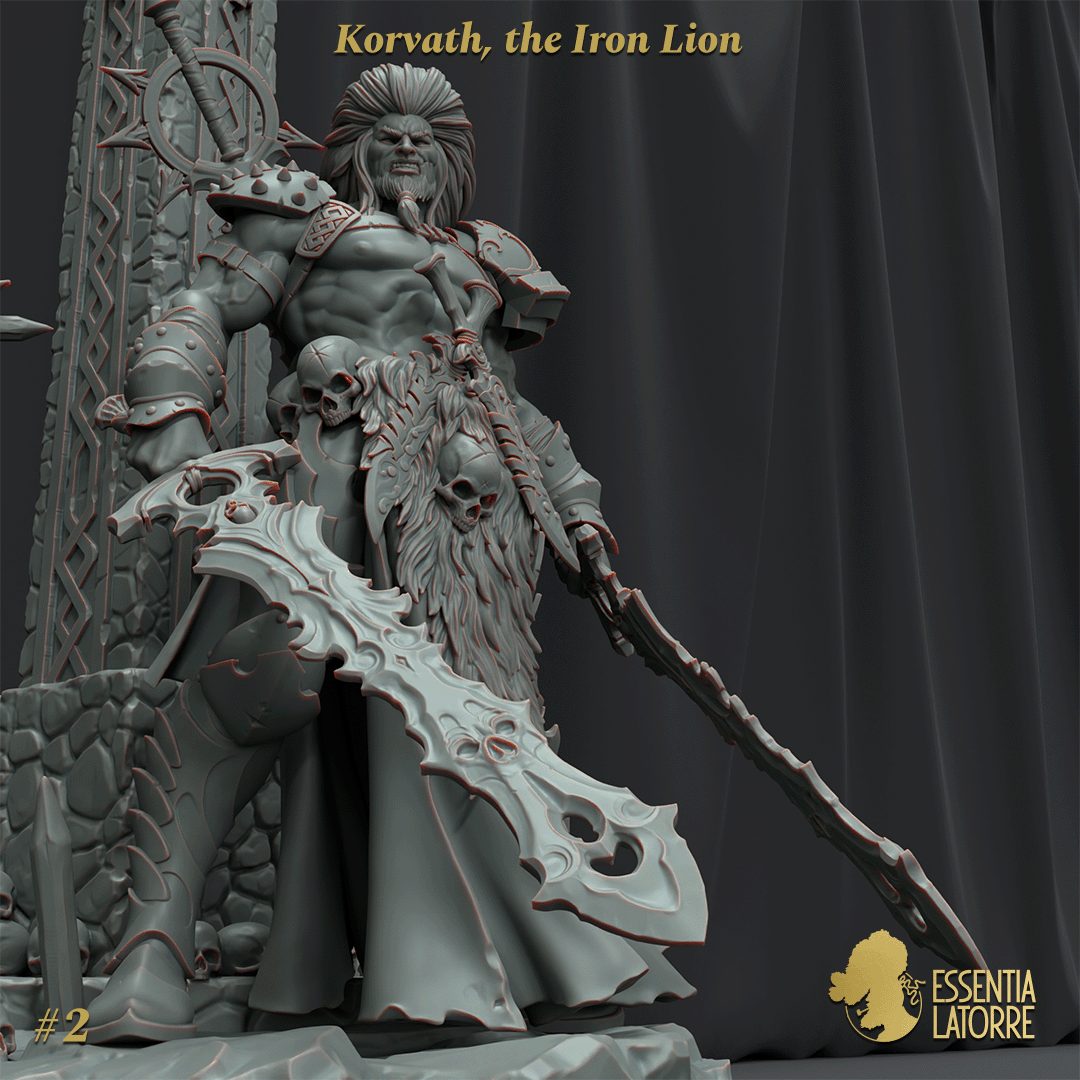 scale75-korvath-the-iron-lion-miniatura-fantasy-da-collezione image 4