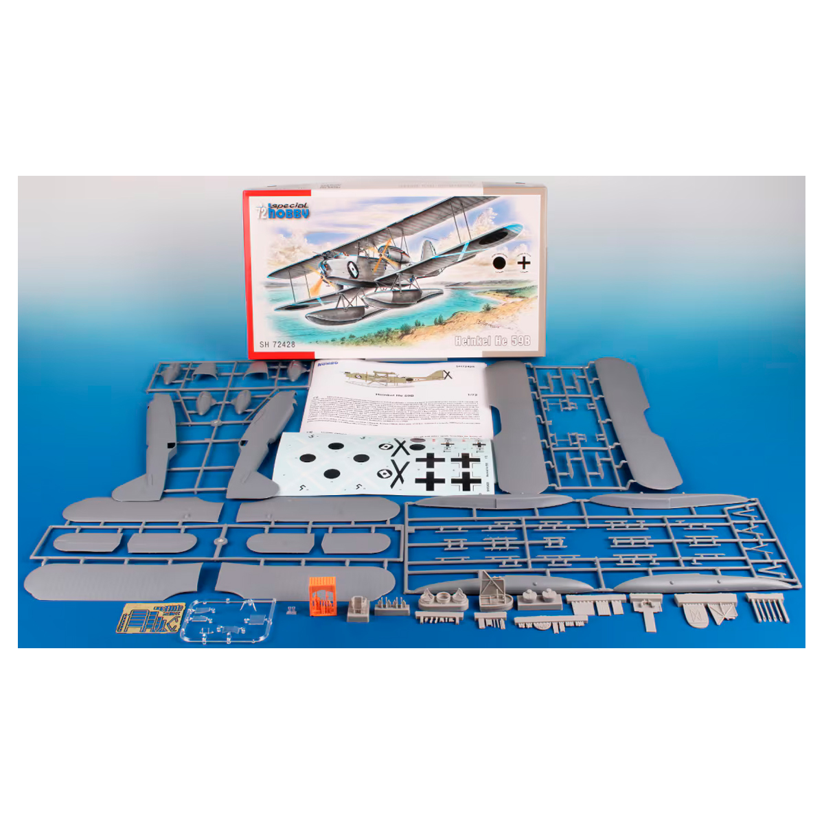ak-interactive-1-72-heinkel-he-59b-kit-idrovolante-tedesco-scala-1-72 image 2