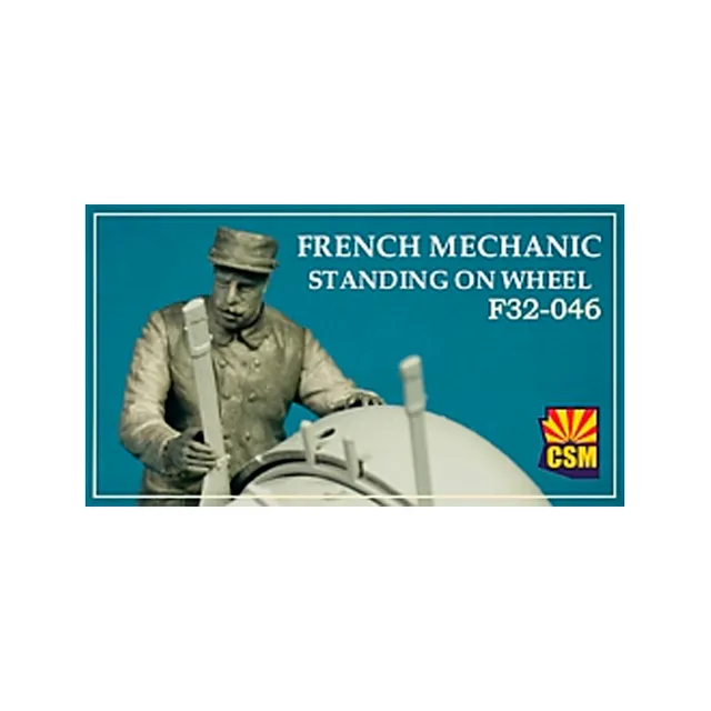 ak-interactive-french-mechanic-standing-on-wheel-1-32-figura-meccanico-francese- image 1