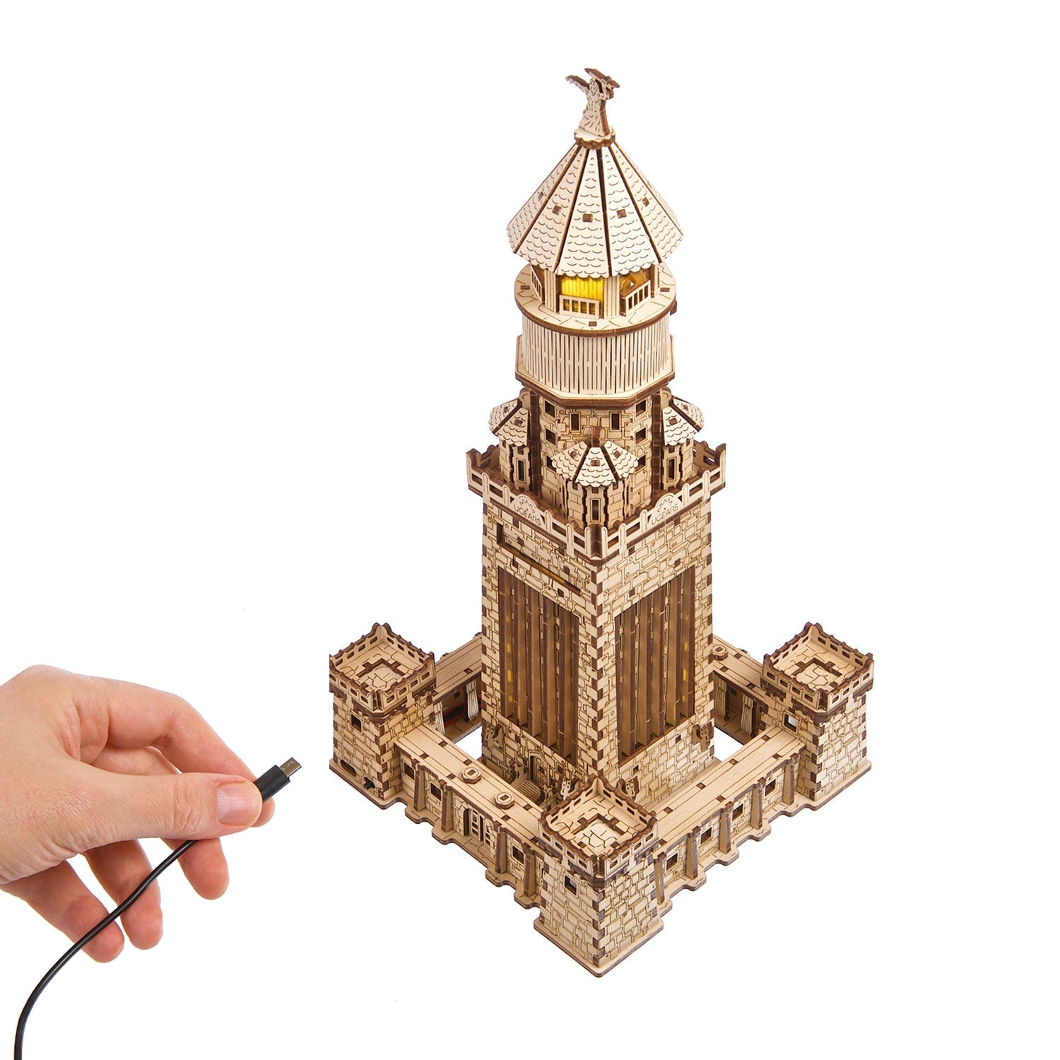 ugears-lighthouse-of-alexandria-modellino-meccanico-in-legno-del-faro-di-alessan image 4