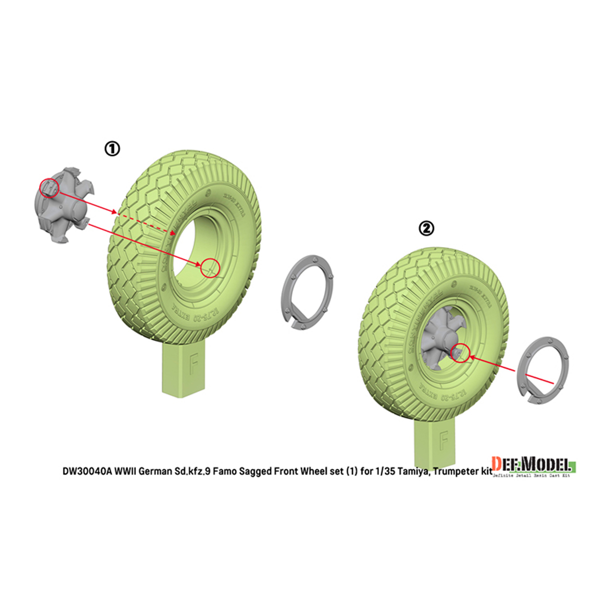 ak-interactive-german-sd-kfz-9-famo-sagged-front-wheel-set-per-tamiya-1-35 image 6