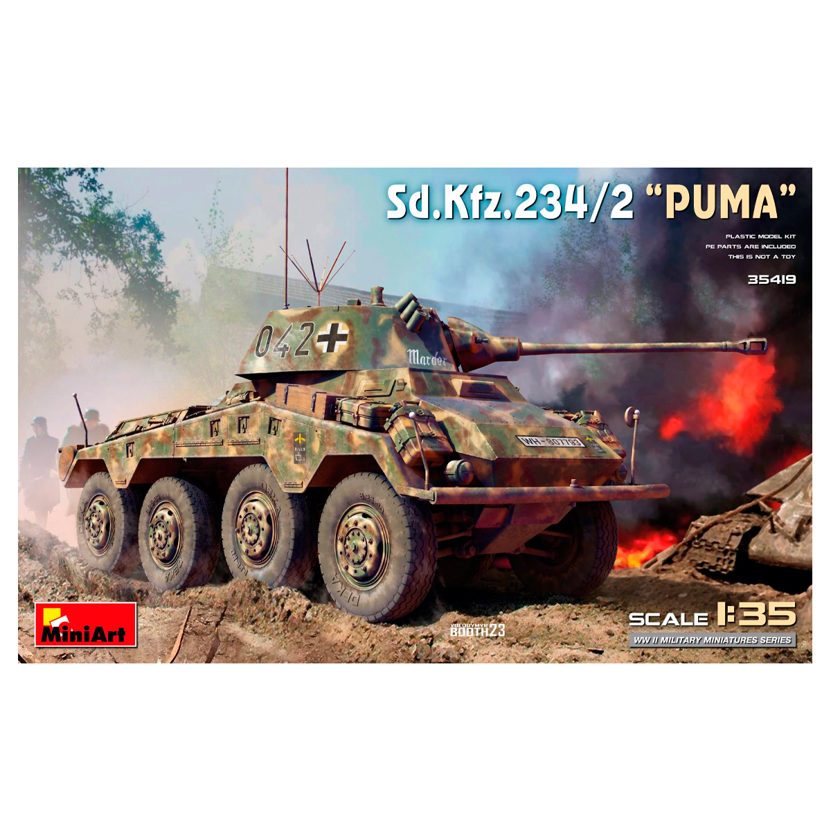 ak-interactive-1-35-sd-kfz-234-2-puma-modello-kit-carro-armato-tedesco-scala-1-3 image 1