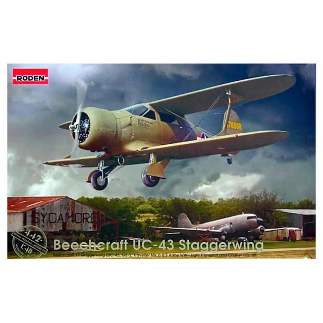 ak-interactive-beechcraft-uc-43-staggerwing-1-48-kit-modellismo-aereo image 1