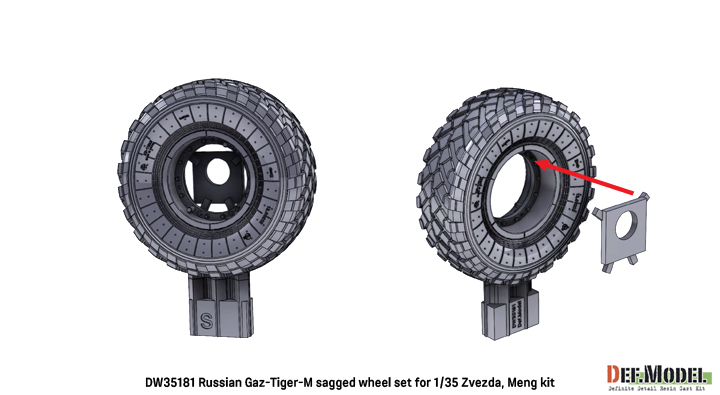 ak-interactive-russian-gaz-tiger-m-sagged-wheel-set-per-kit-zvezda-meng-1-35-set image 8