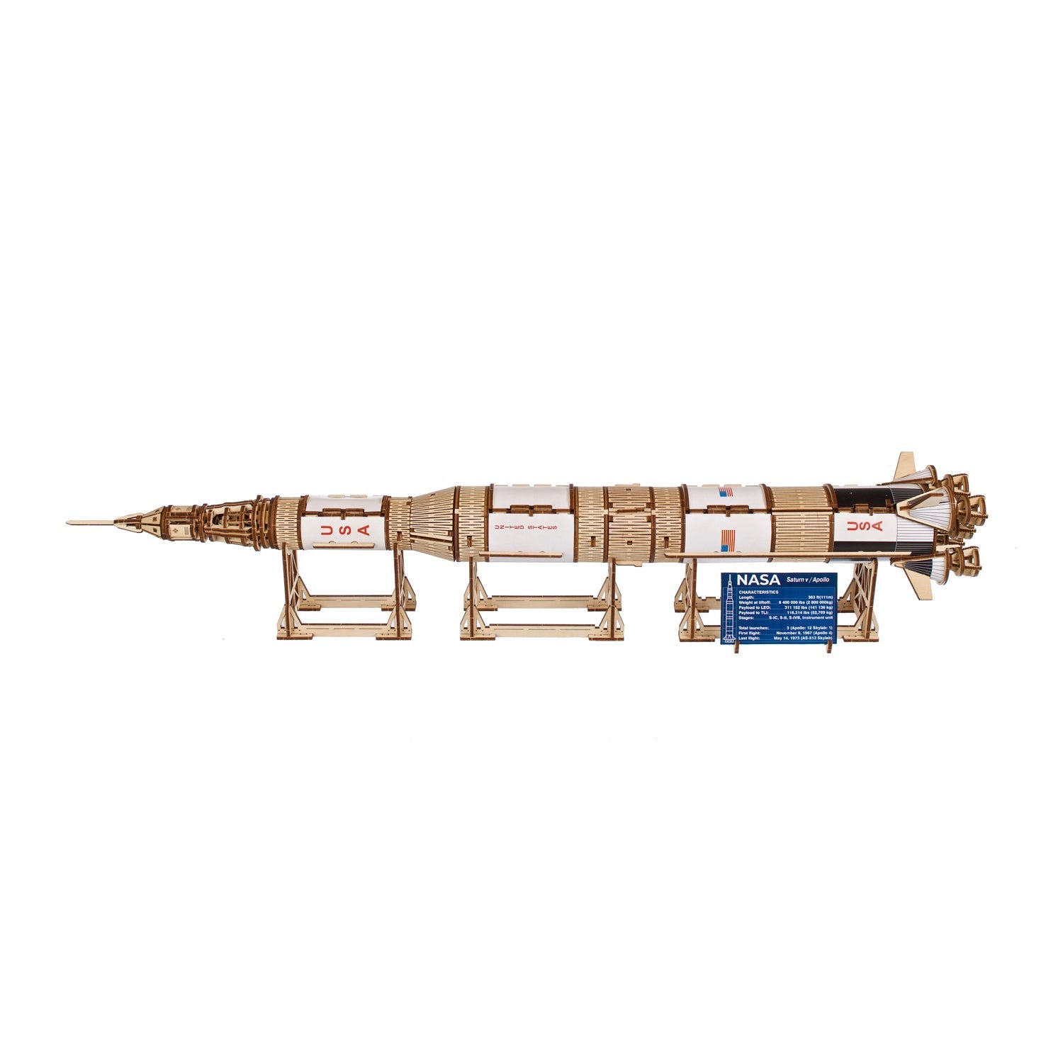 ugears-nasa-saturn-v-kit-di-modellismo-in-legno-3d-razzo-saturno-v image 3