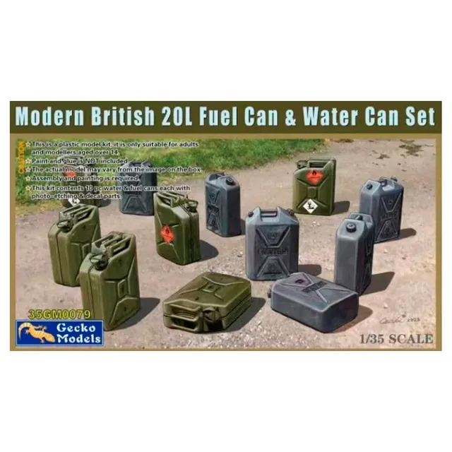 ak-interactive-1-35-modern-british-20l-fuel-can-water-can-set-taniche-moderna-br image 1