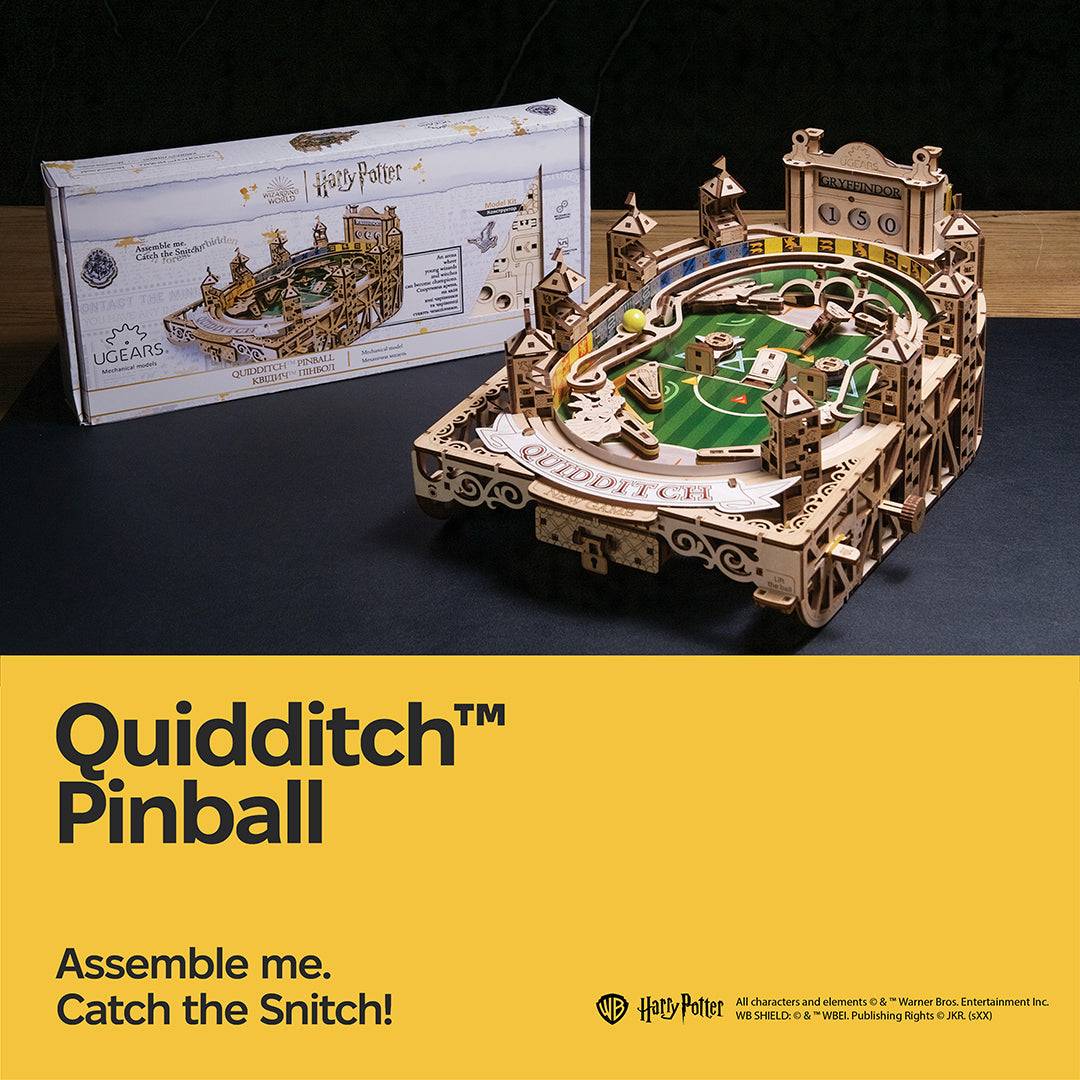 ugears-quidditch-pinball-harry-potter-gioco-flippeur-meccanico-in-legno image 7