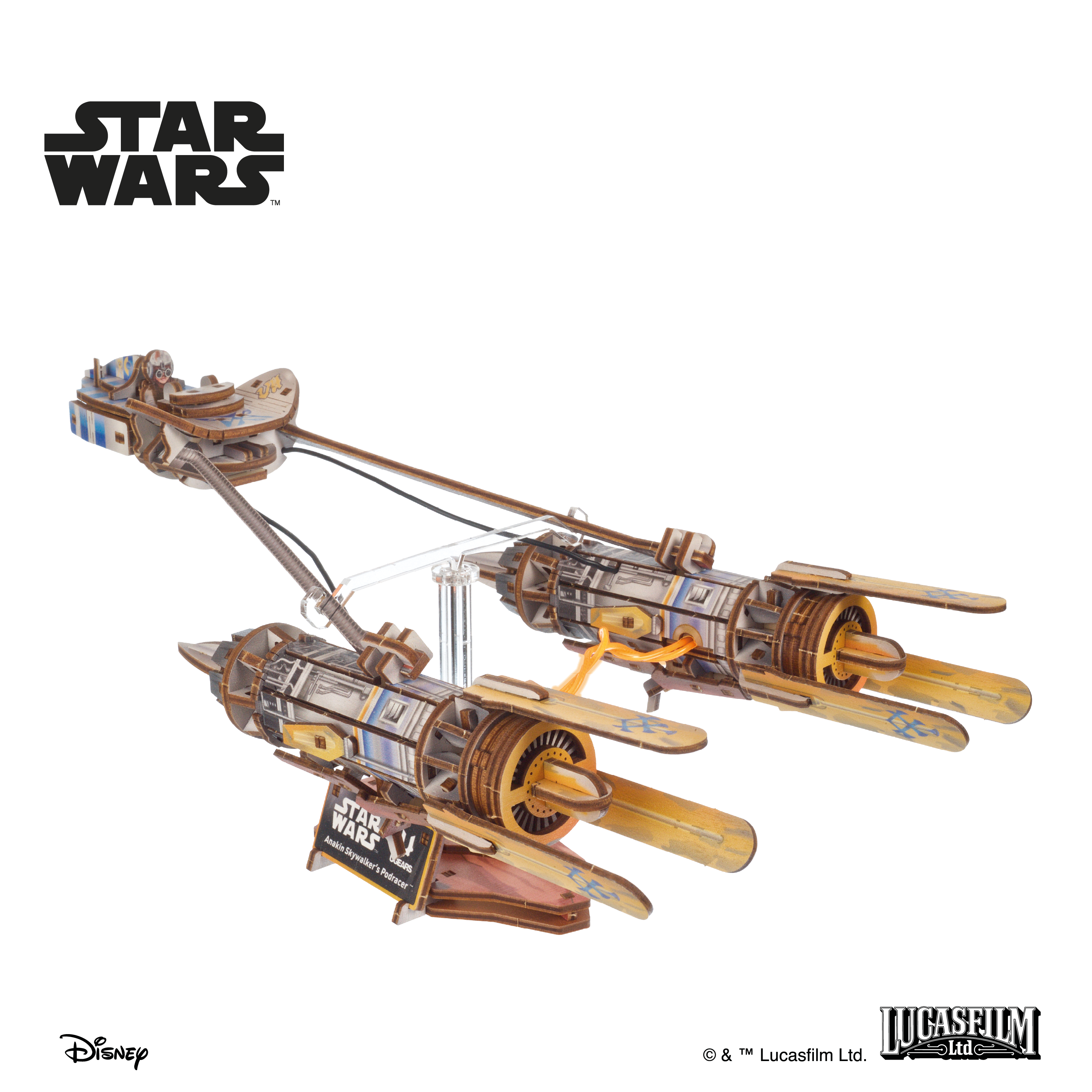 ugears-star-wars-anakin-skywalker-s-podracer-model-kit-in-legno-3d image 4