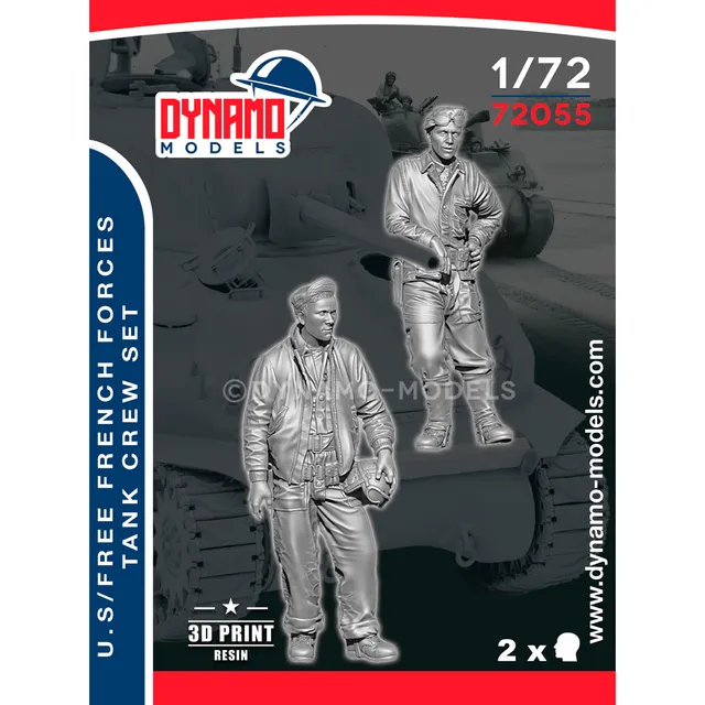 ak-interactive-1-72-set-carristi-u-s-forze-francesi-libere-1944-figure-in-scala- image 1