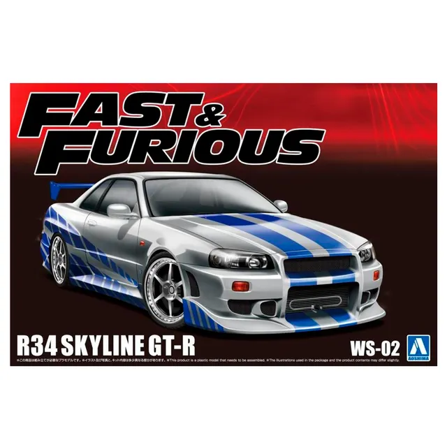 ak-interactive-fast-furious-r34-skyline-gt-r-1-24-kit-auto-da-costruire image 1