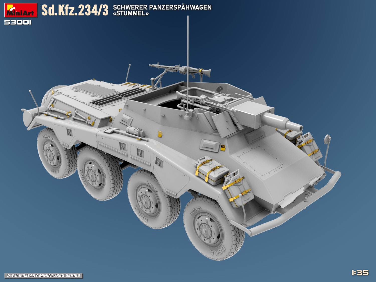 ak-interactive-1-35-sd-kfz-234-3-schwerer-panzersp-hwagen-stummel-kit-di-modelli image 8