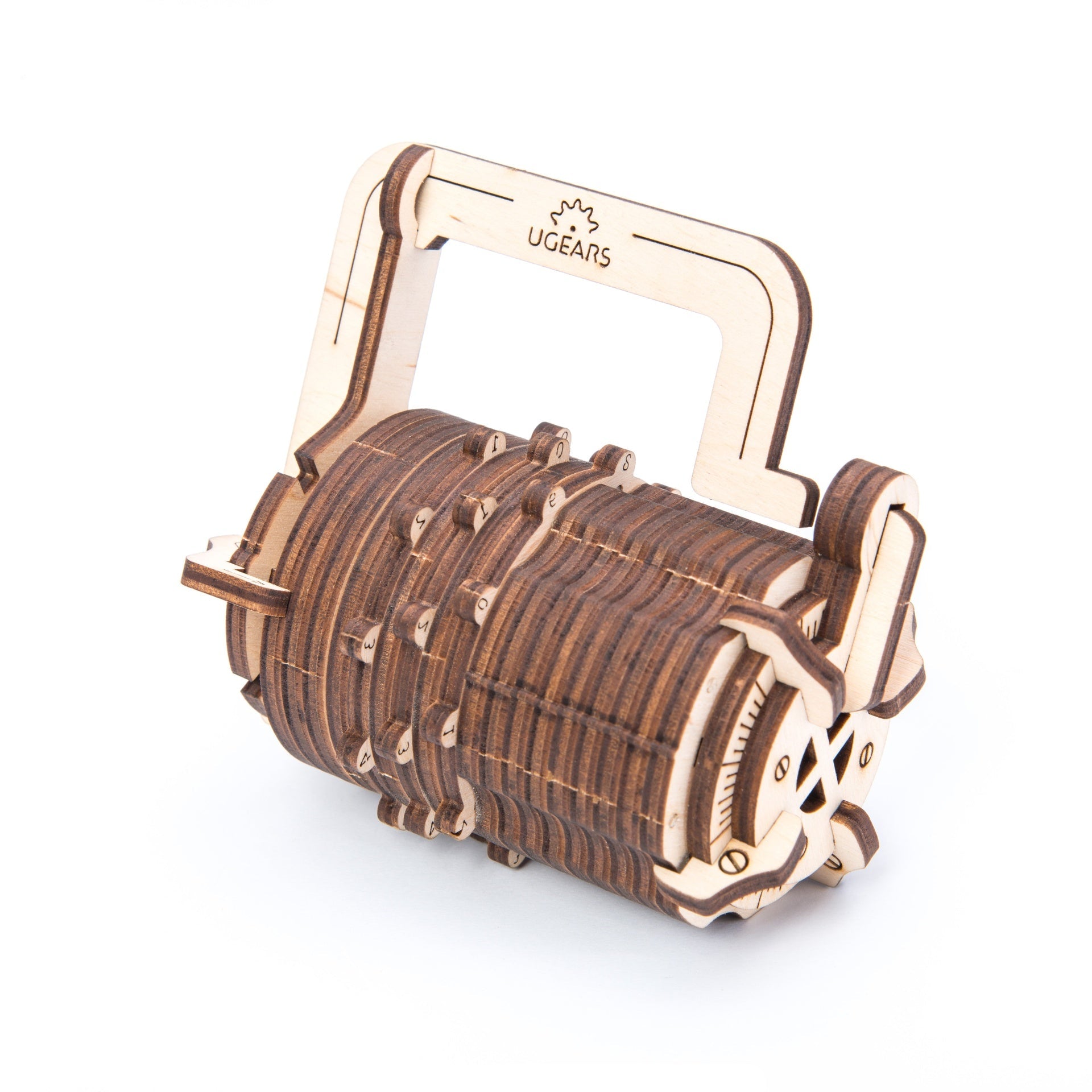 ugears-combination-lock-cryptex-lucchetto-a-combinazione-3d-in-legno image 2