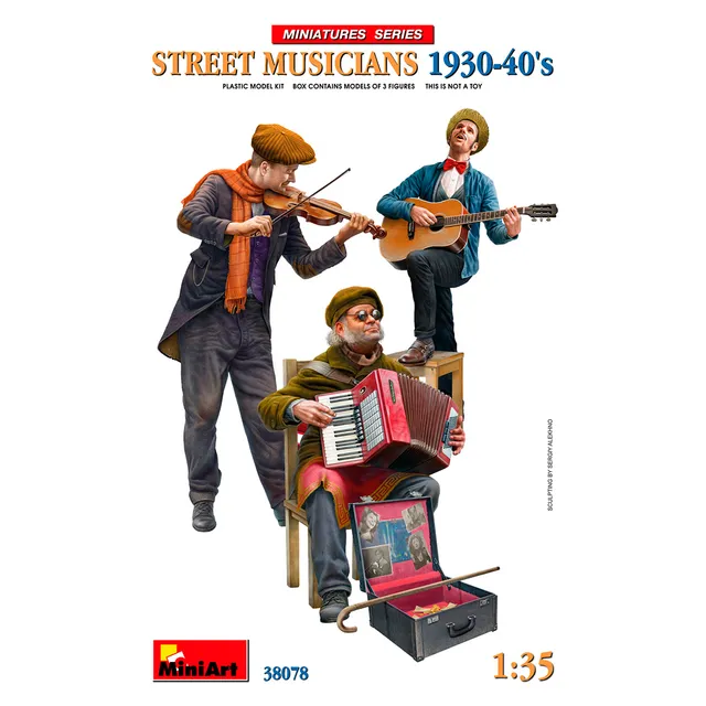 ak-interactive-street-musicians-1930-40s-1-35-kit-figurini-modellismo image 1