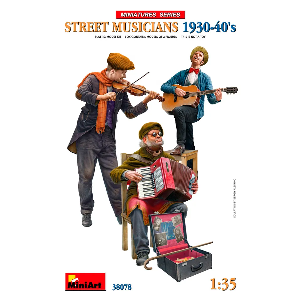 ak-interactive-street-musicians-1930-40s-1-35-kit-figurini-modellismo image 1