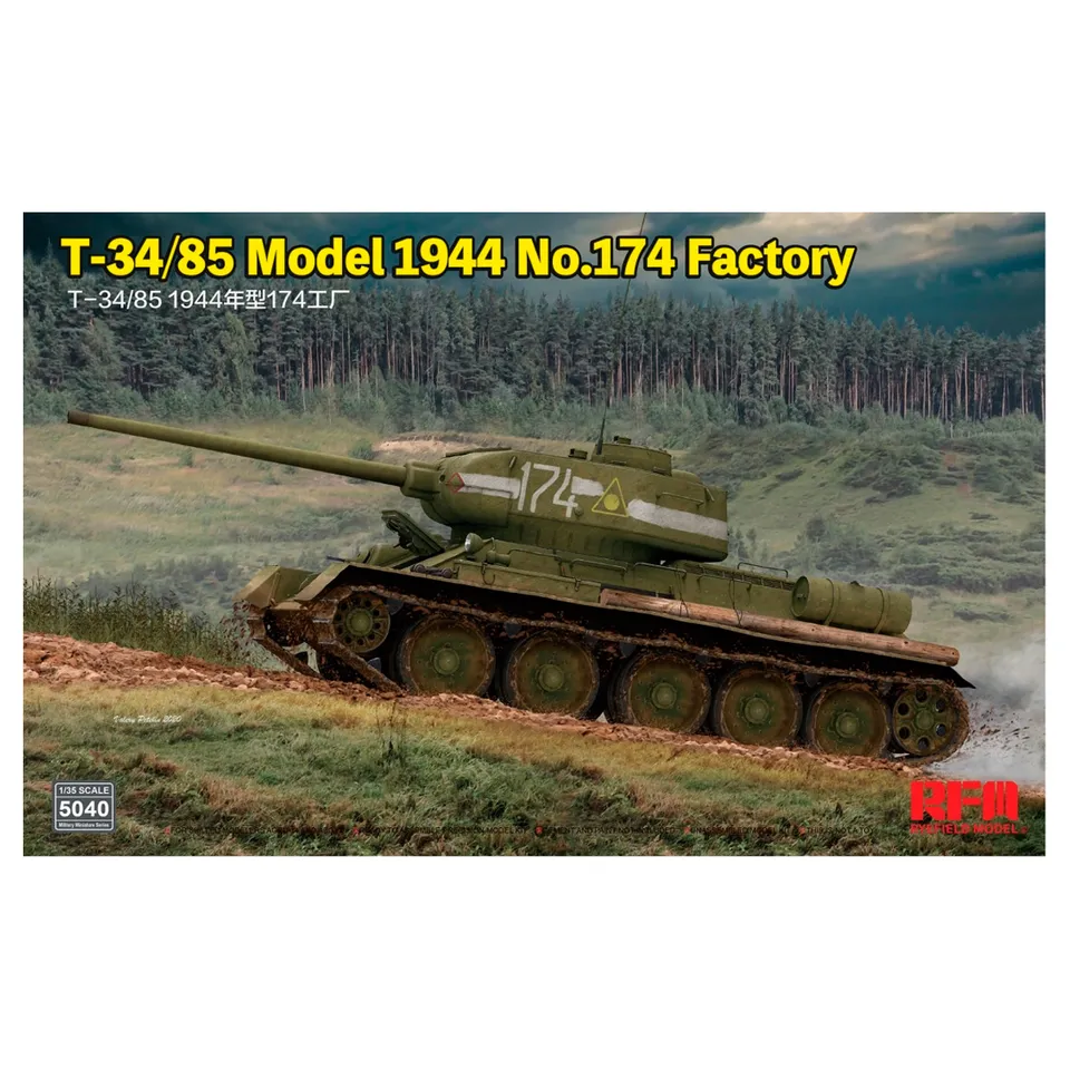 ak-interactive-1-35-t-34-85-model-1944-no-174-factory-kit-carro-armato image 1