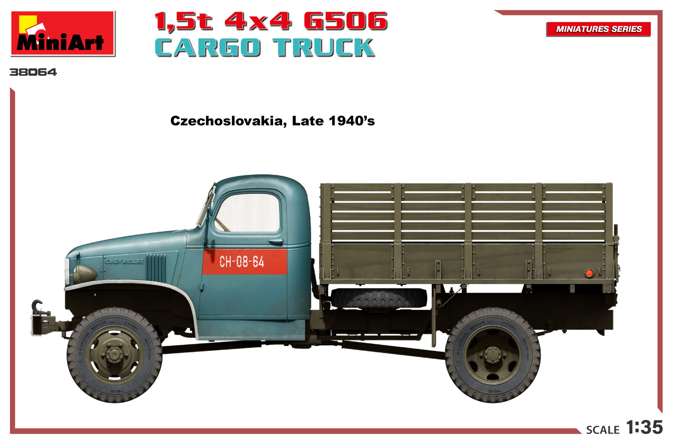 ak-interactive-1-35-g506-cargo-truck-1-5t-4-4-modello-da-costruire-e-dipingere image 3