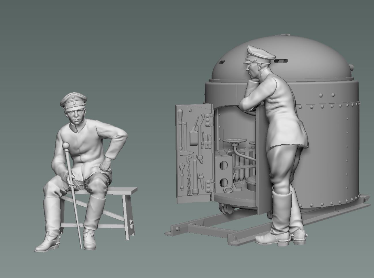 ak-interactive-fahrpanzer-german-sitting-officer-1-35-kit-modellismo image 3