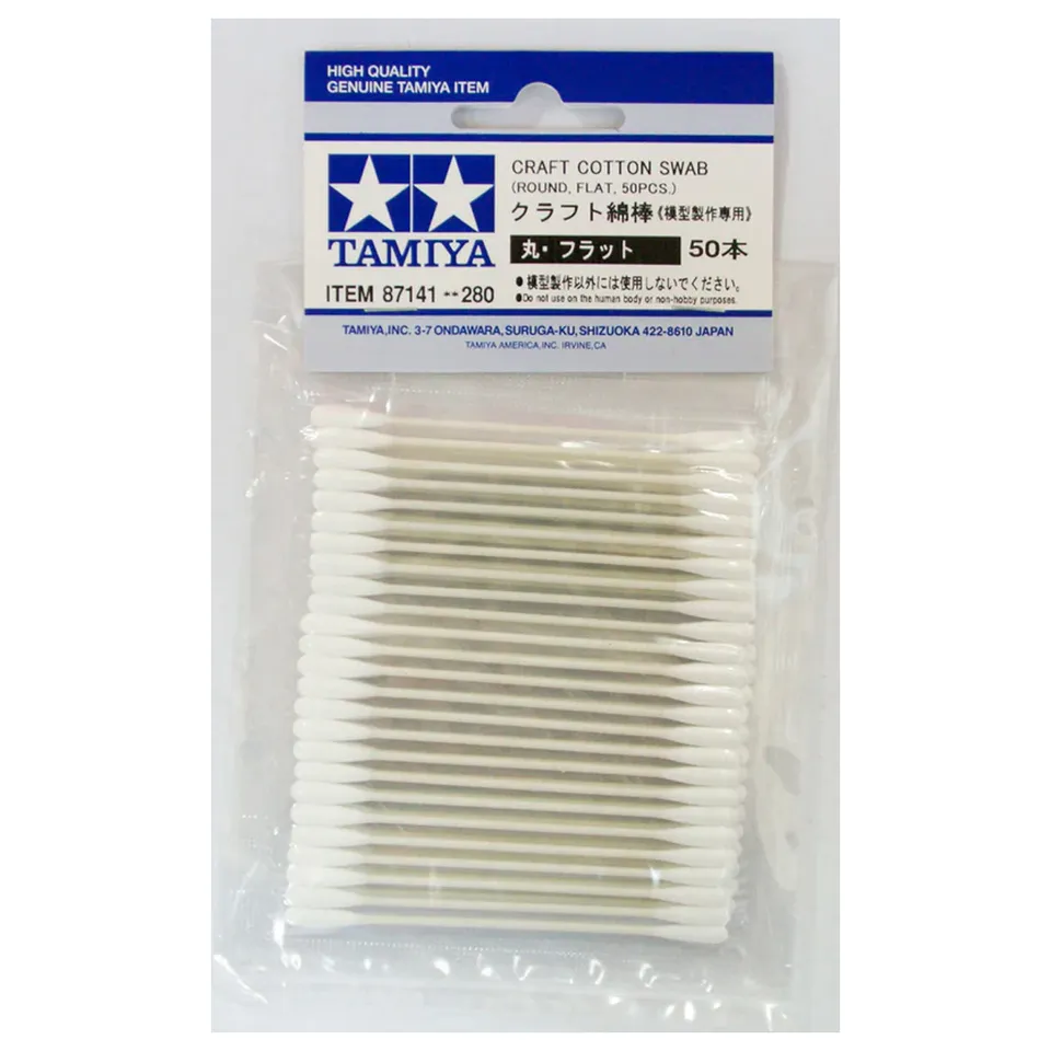 ak-interactive-craft-cotton-swab-bastoncini-cotone-round-e-flat-50-pezzi image 1