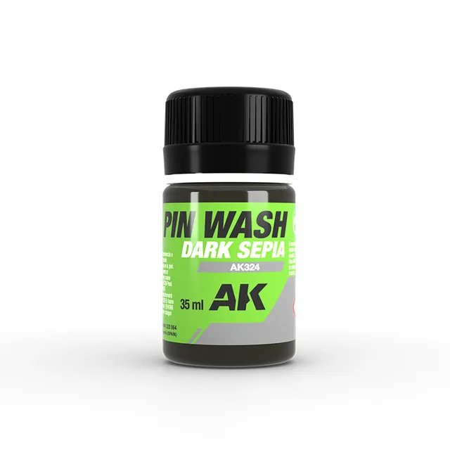 ak-interactive-dark-sepia-pin-wash-35-ml-lavaggio-a-pennello-per-modellismo image 1