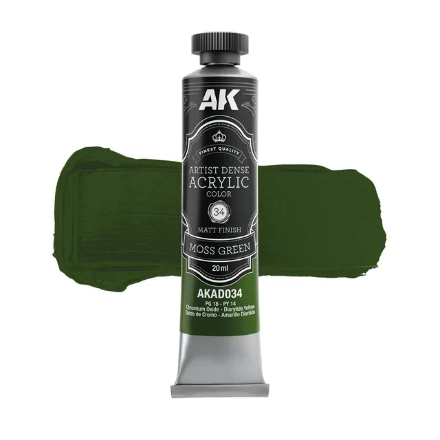 ak-interactive-verde-musgo-colore-acrilico-denso-artistico image 1