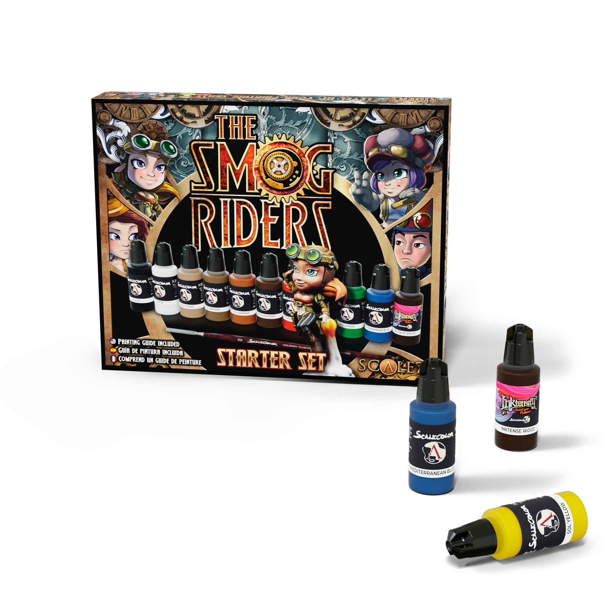 scale75-the-smog-riders-starter-set-kit-pittura-11-x-17ml-miniatura-35mm-da-mont image 1