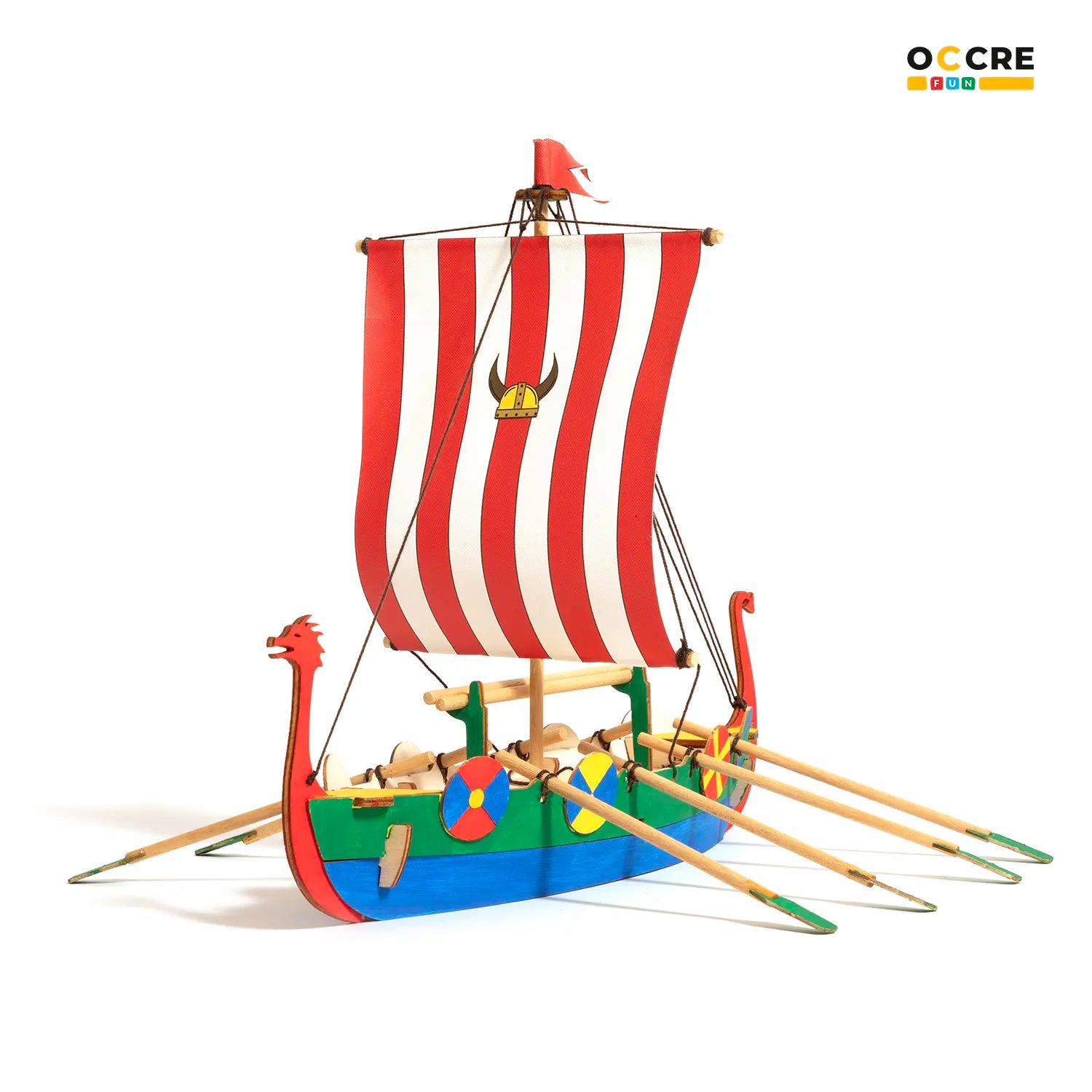 occre-fun-modellino-nave-vichinga-per-bambini-da-costruire-e-colorare image 8