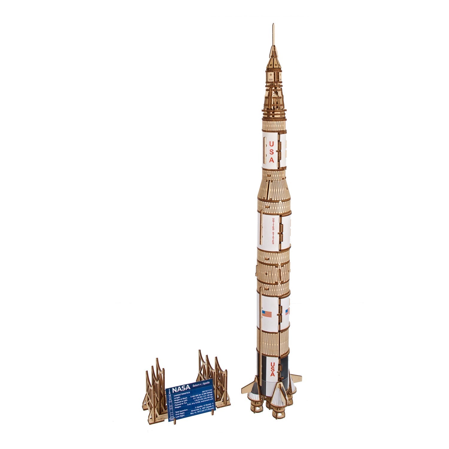 ugears-nasa-saturn-v-kit-di-modellismo-in-legno-3d-razzo-saturno-v image 2