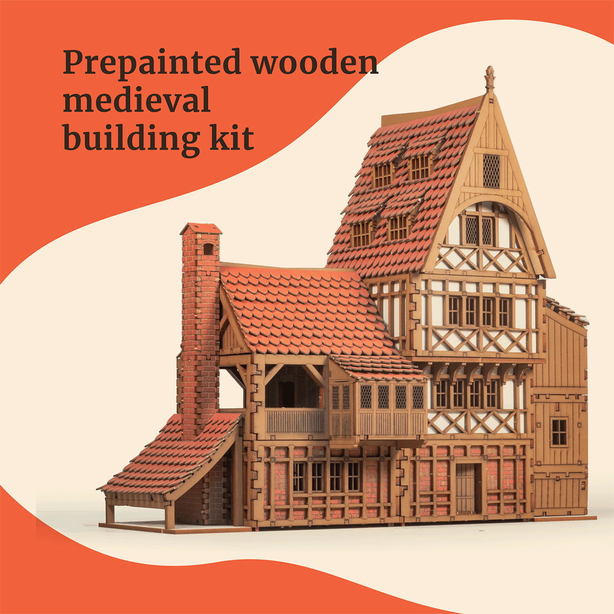 ak-interactive-guild-house-kit-edificio-medievale-in-scala-28mm image 1