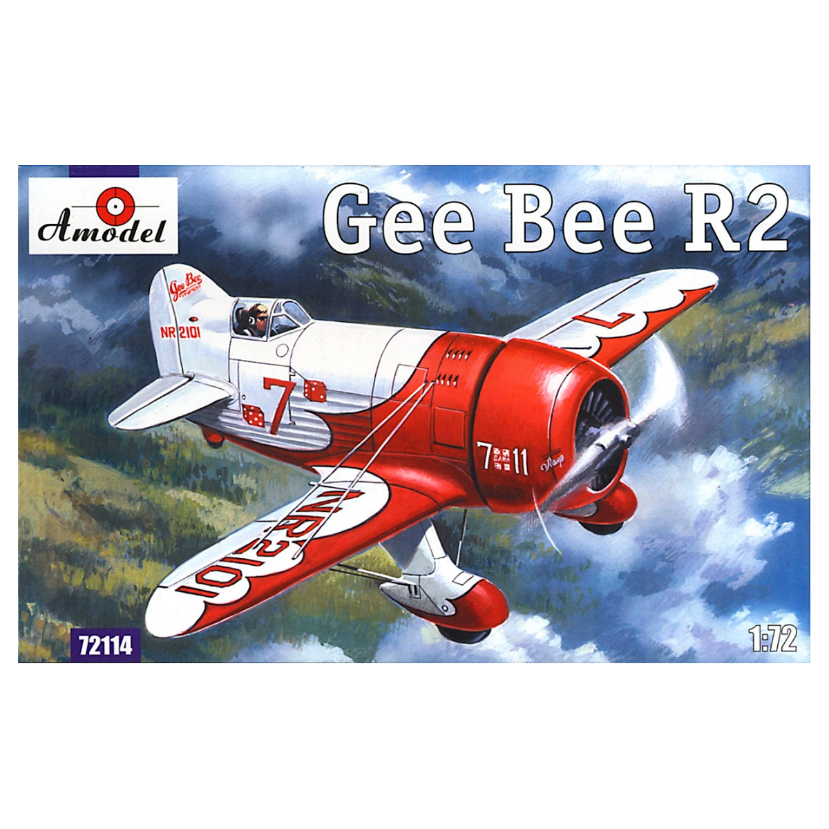 amodel-1-72-gee-bee-super-sportster-r2-aircraft-kit-aereo-da-corsa-in-scala-1-72 image 1